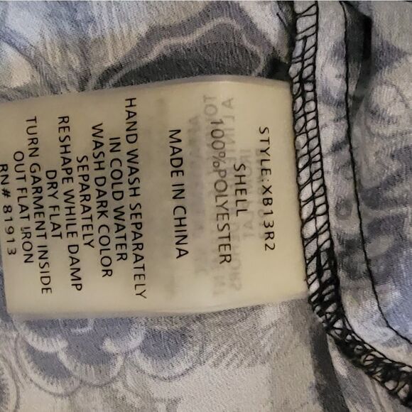 Plenty By Tracy Reese black & White Long Sleeve Blouse top Sz XSMALL - Picture 8 of 10